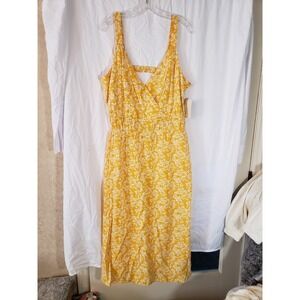 Women's Universal Threads White And Yellow Sleeveless Sundress Size XXL